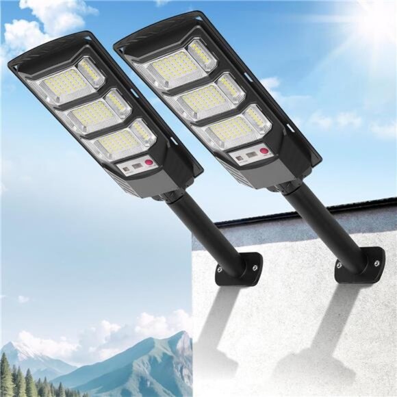 Solar Street Lights Outdoor Motion Sensor Waterproof Dusk to Dawn Yard Path Ligh - Picture 1 of 7